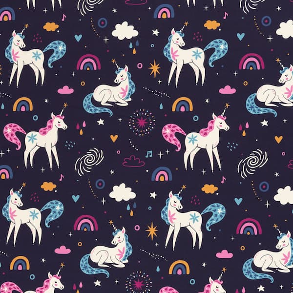 081409-944598-fiete-softshell-40 Softshell - Meterware - Kinder - Einhorn - Fiete