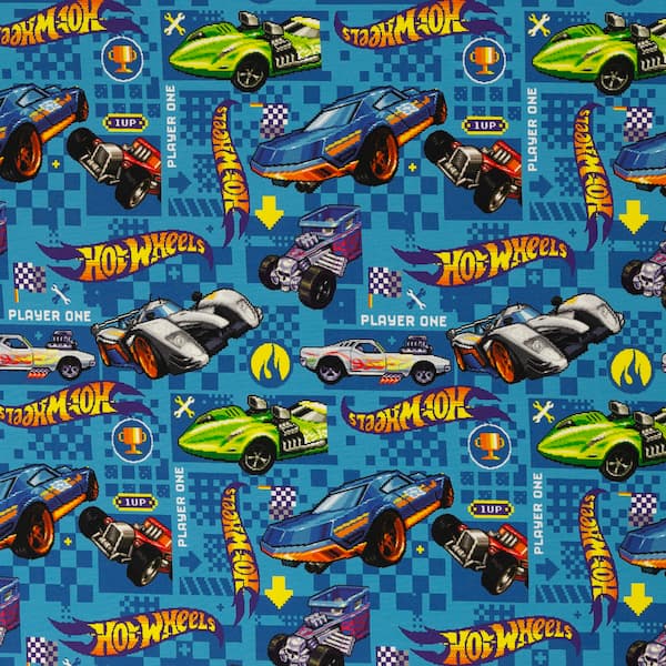 Jersey - Meterware - Hot-Wheels - Rennbahn