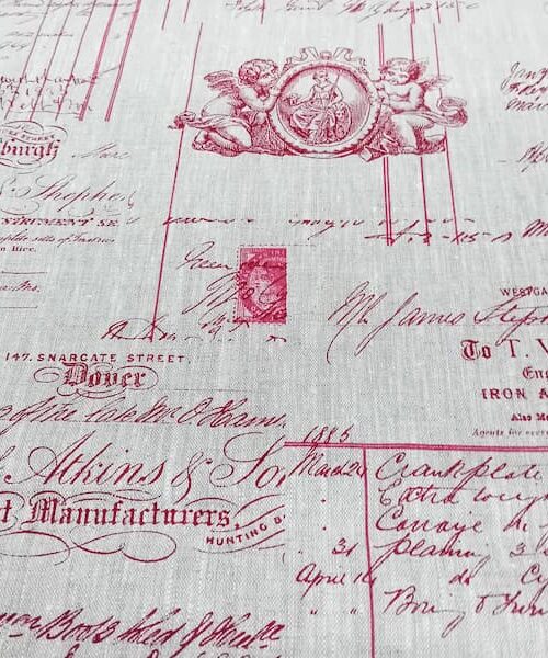 Leinen - Putten - Schrift