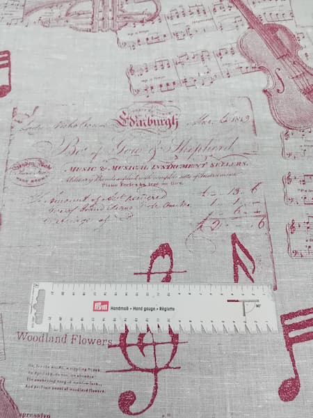 Leinen - Musikinstrumente - Noten - Schrift