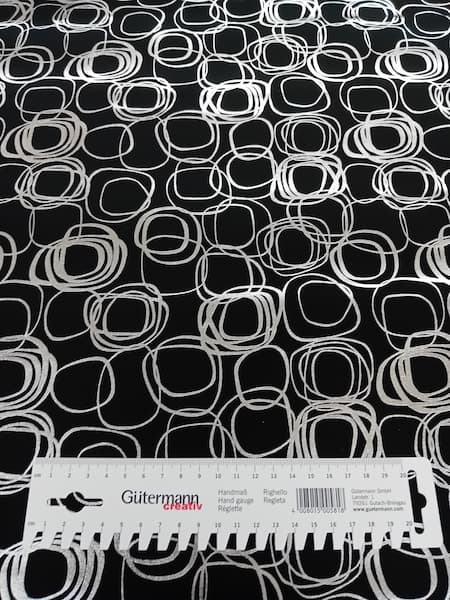 20260703_141212 Patchwork - Meterware - Swafing - Silber auf schwarz