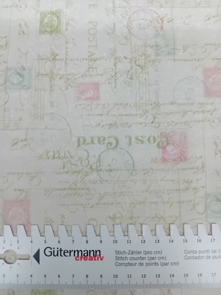 20260704_183715 Patchwork - Meterware - Northcott - Briefmarken - Noten - Schrift