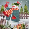 Patchwork - Gardening Snowmen - Panel