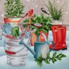 Patchwork - Gardening Snowmen - Panel