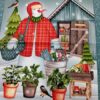 Patchwork - Gardening Snowmen - Panel