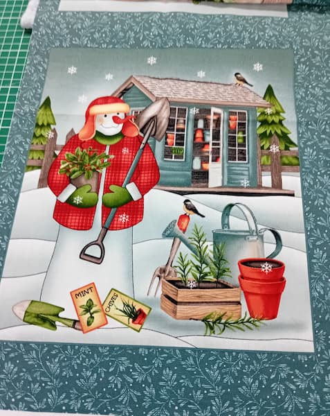 Patchwork - Gardening Snowmen - Panel