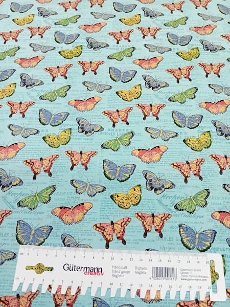 20260727_115735 Patchwork - Meterware - Wild Apple - Schmetterlinge - Gold