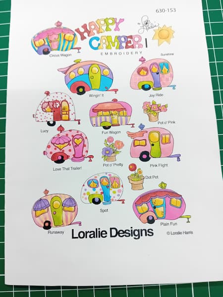 Loralie Design - Happy Camper - Maschinen Embroidery