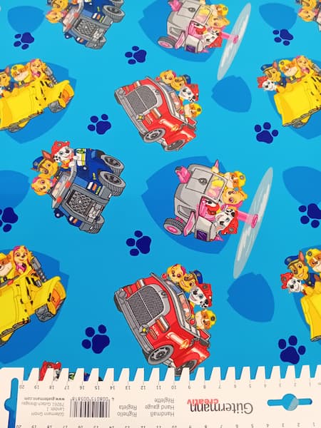 Softshell - Meterware - Kinder - Paw Patrol - blau