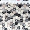 20260908_165537 Patchwork - Meterware - Halloween - Hexagon schwarz weiß - Happy Haunting
