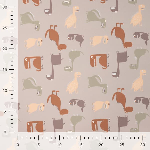 k65042-550_4 Softshell - Meterware - Kinder - Dino's - naiv